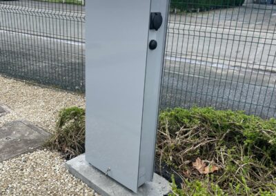 Installation de double borne de recharge