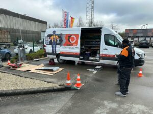 Installation de double borne de recharge