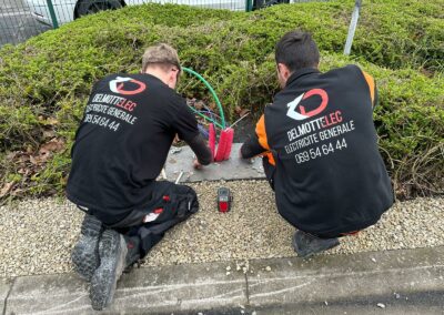 Installation de double borne de recharge