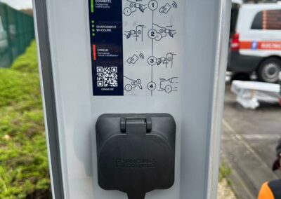 Installation de double borne de recharge